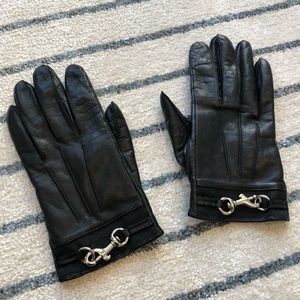 Coach Cashmere lined Leather Driving Gloves